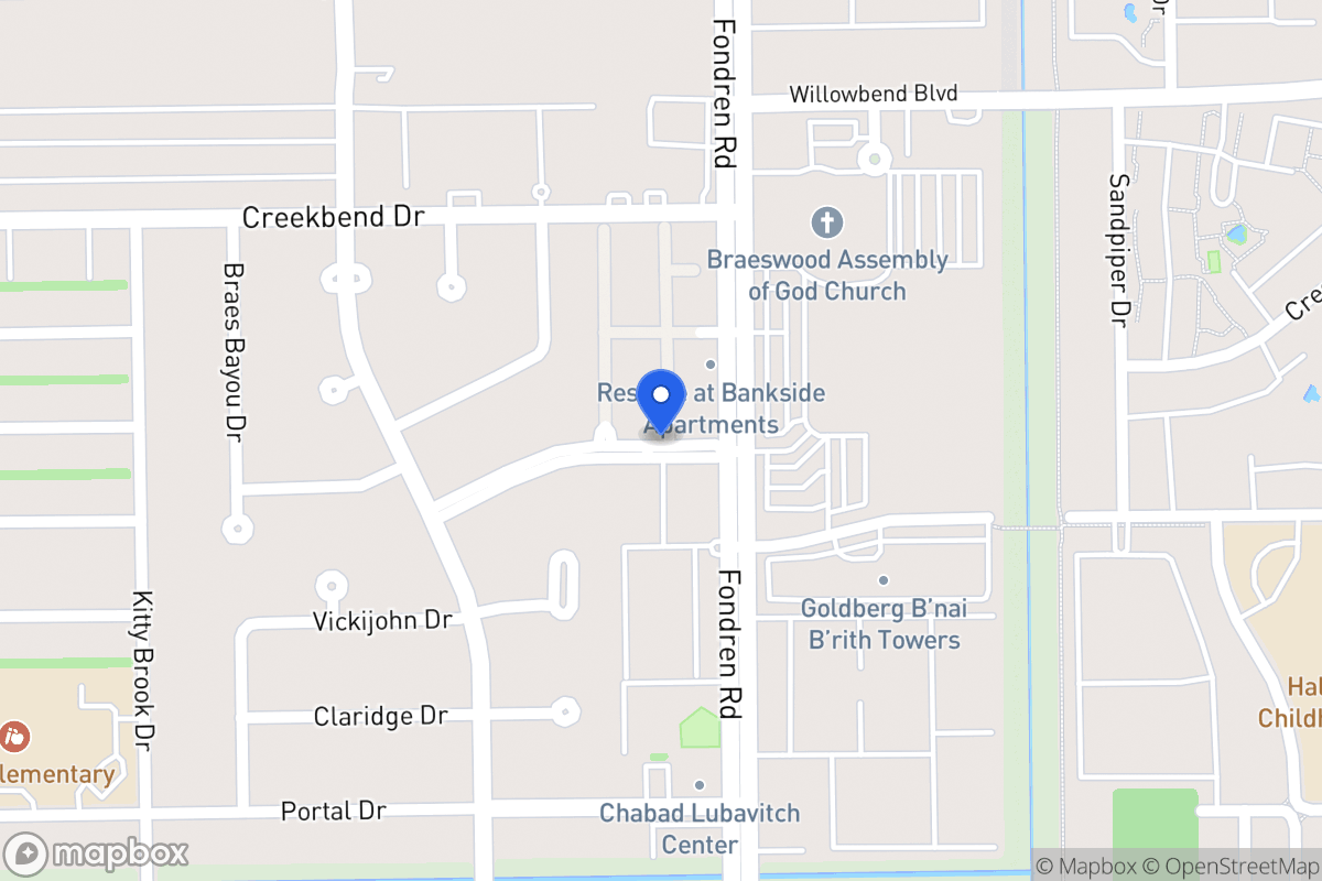 Map of 10800 Fondren Rd, Houston