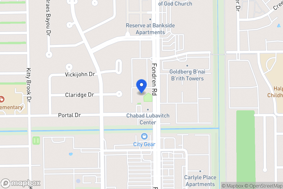Map of 10900 Fondren Rd, Houston