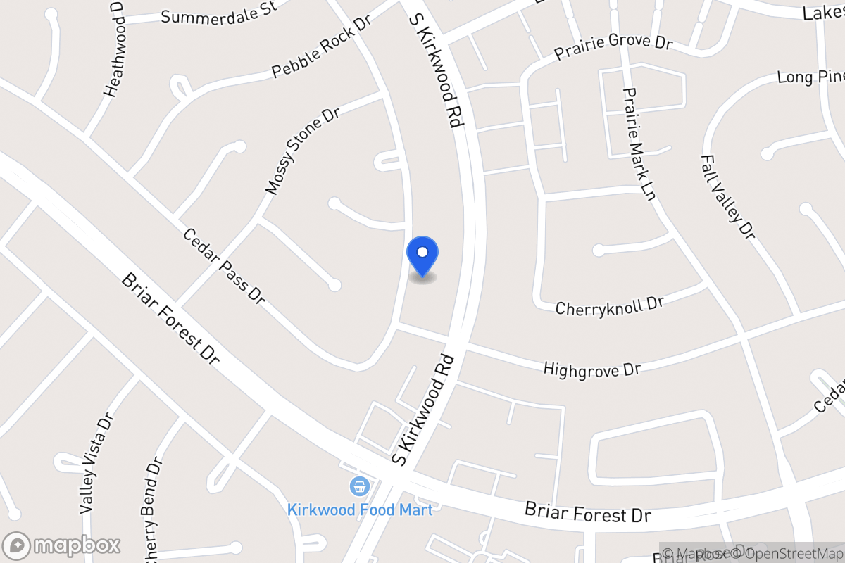 Map of 1715 Warwickshire Dr, Houston
