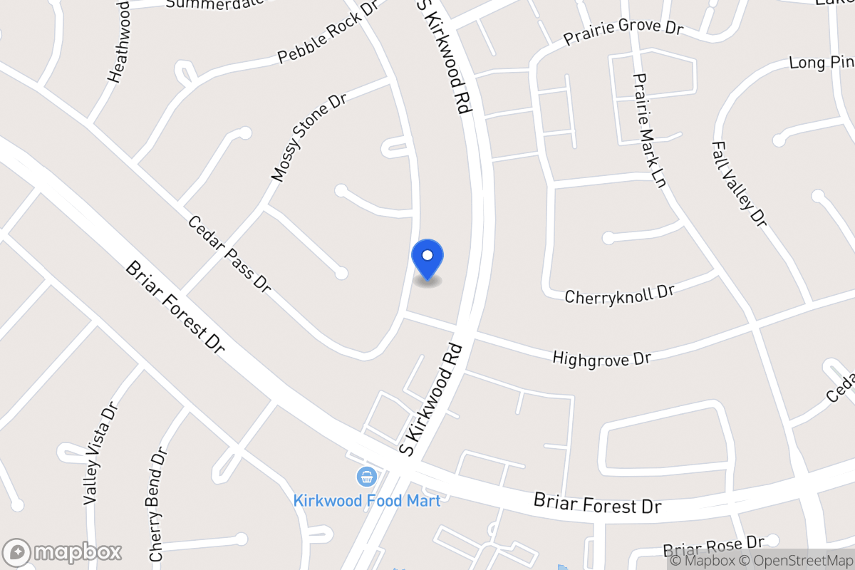 Map of 1719 Warwickshire Dr, Houston