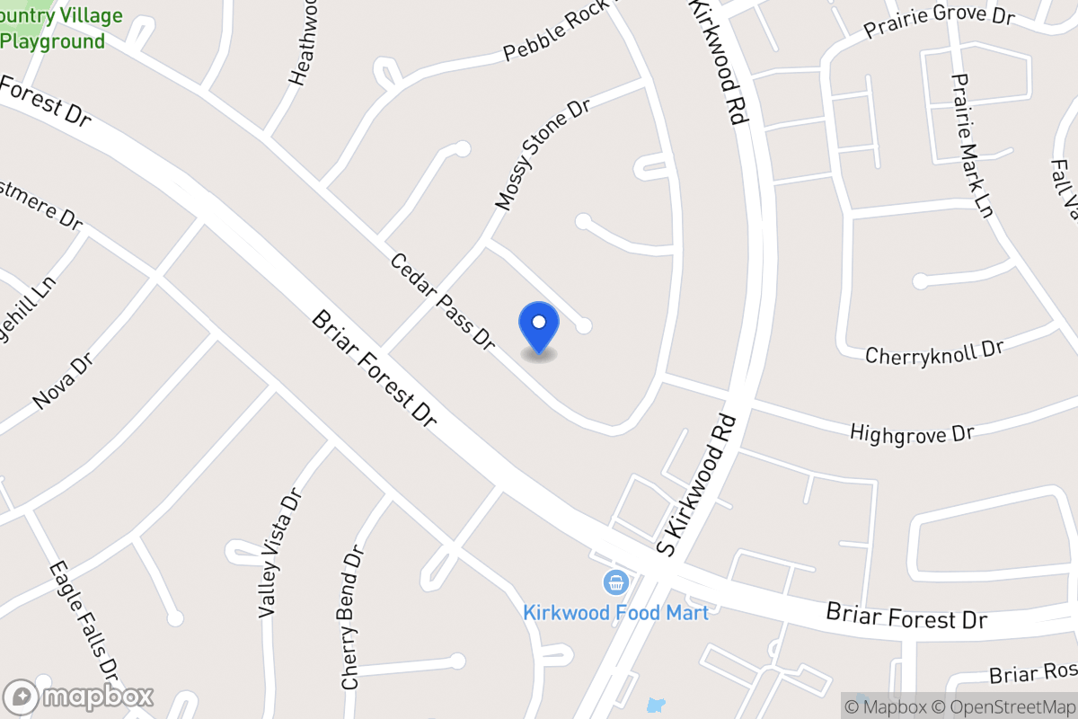 Map of 11826 Cedar Pass Dr, Houston