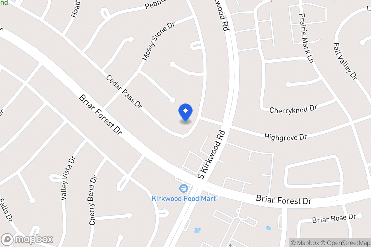 Map of 1806 Warwickshire Dr, Houston
