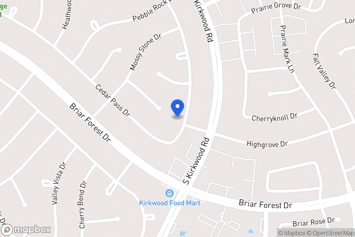Map of 1726 Warwickshire Dr, Houston