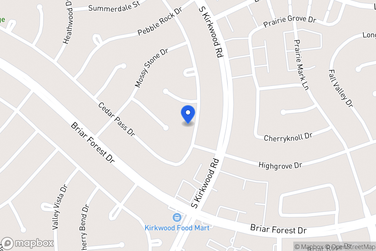 Map of 1718 Warwickshire Dr, Houston