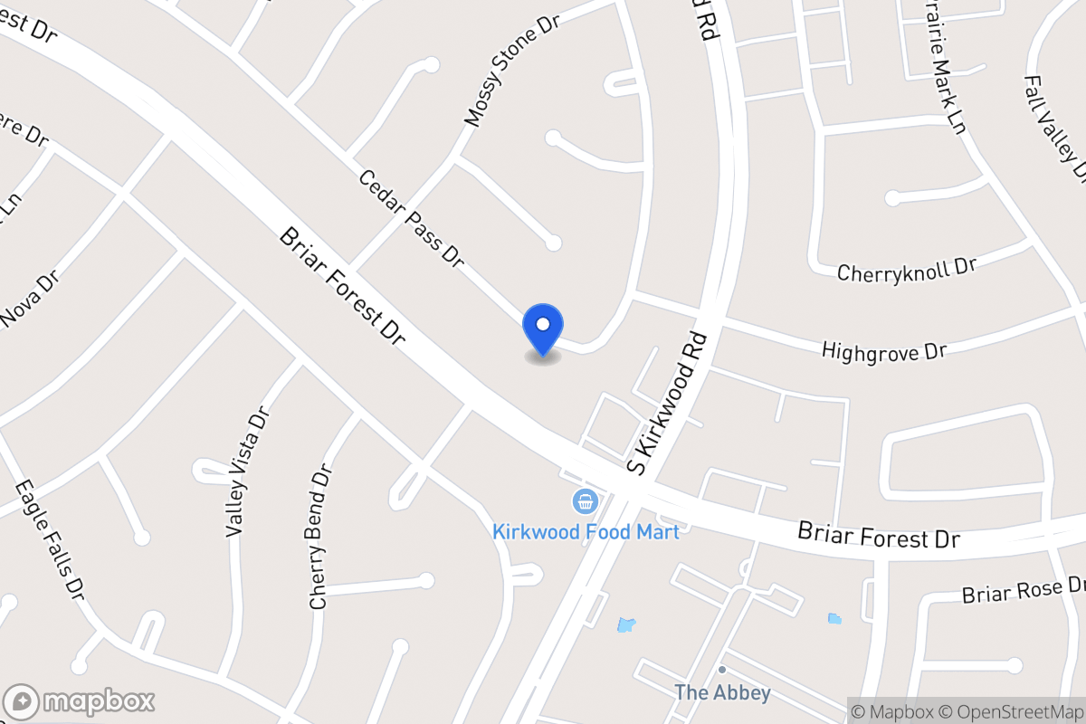Map of 11811 Cedar Pass Dr, Houston