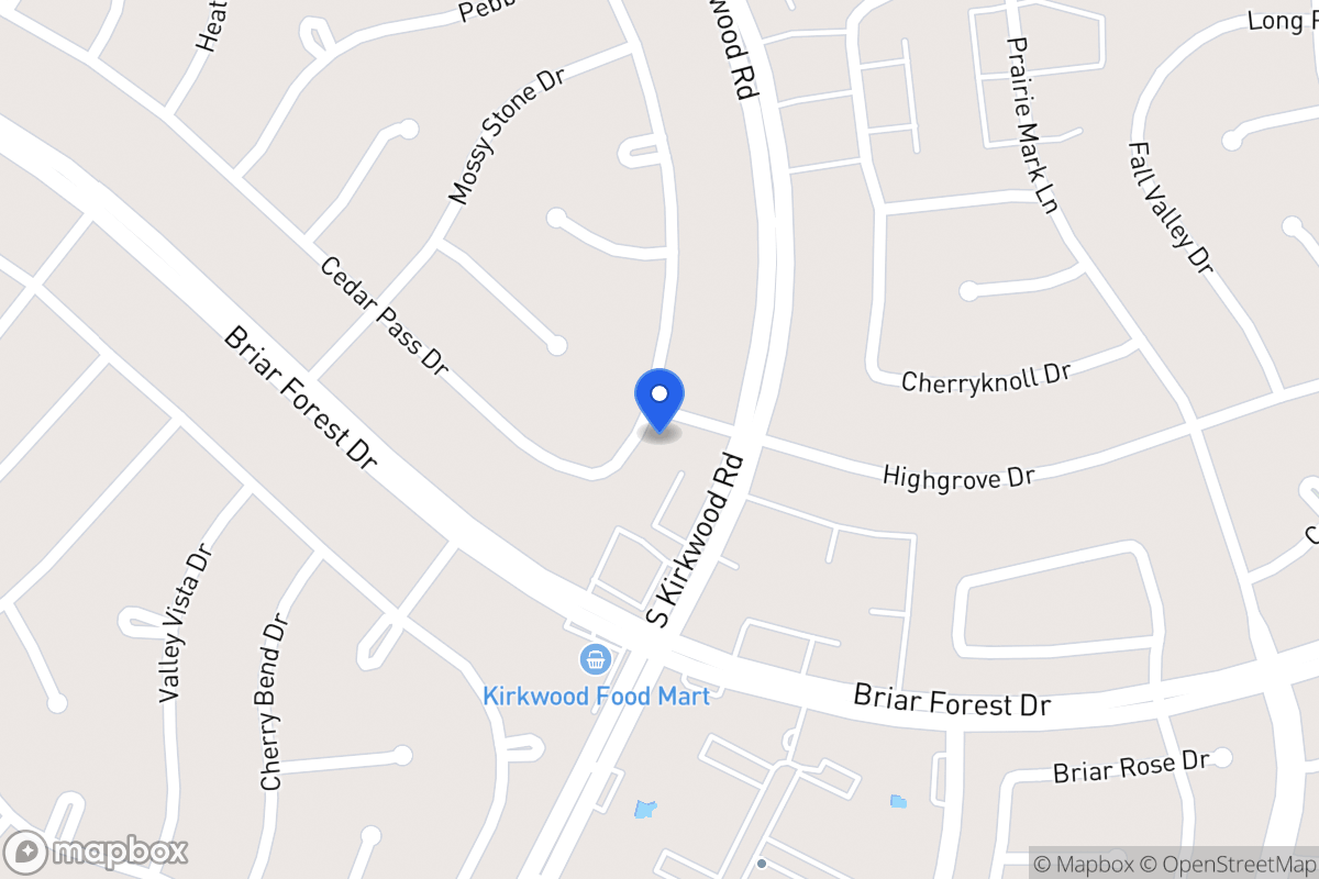 Map of 11811 Highgrove Dr, Houston