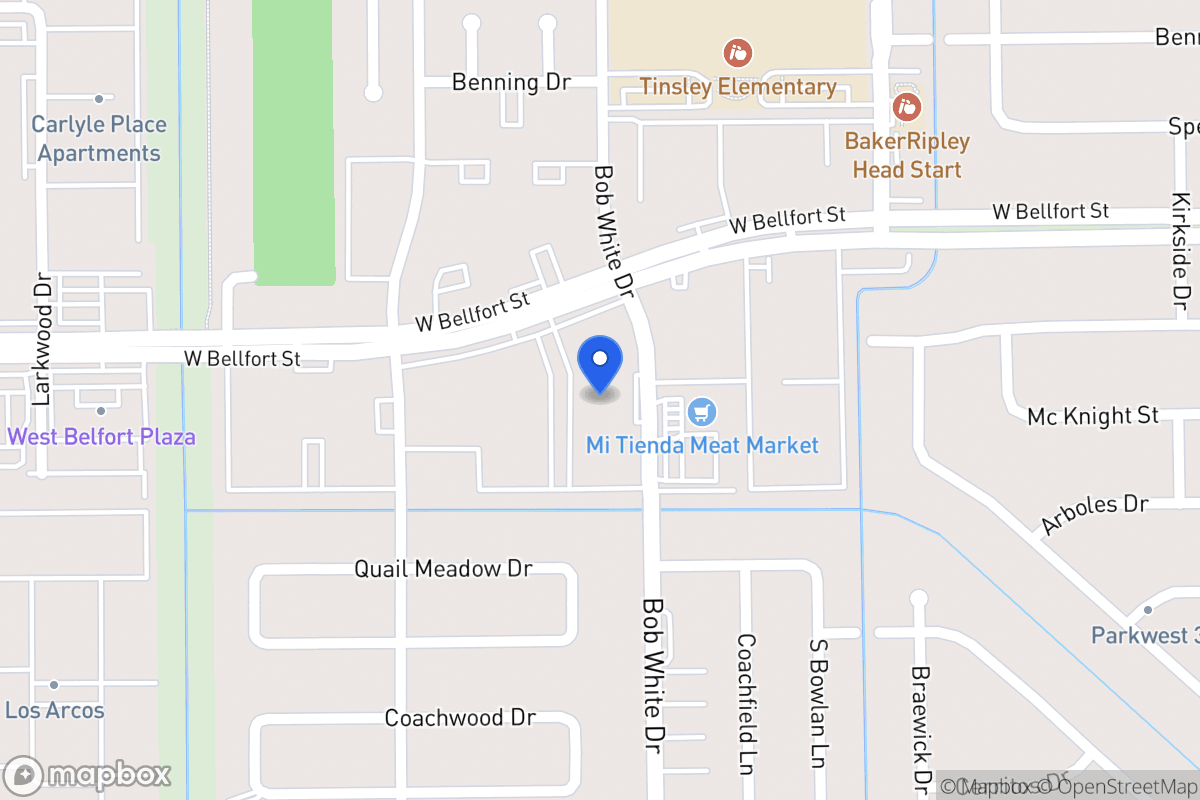 Map of W 6301 Bellfort St, Houston