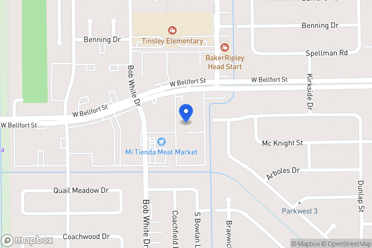 Map of W 6201 Bellfort St, Houston