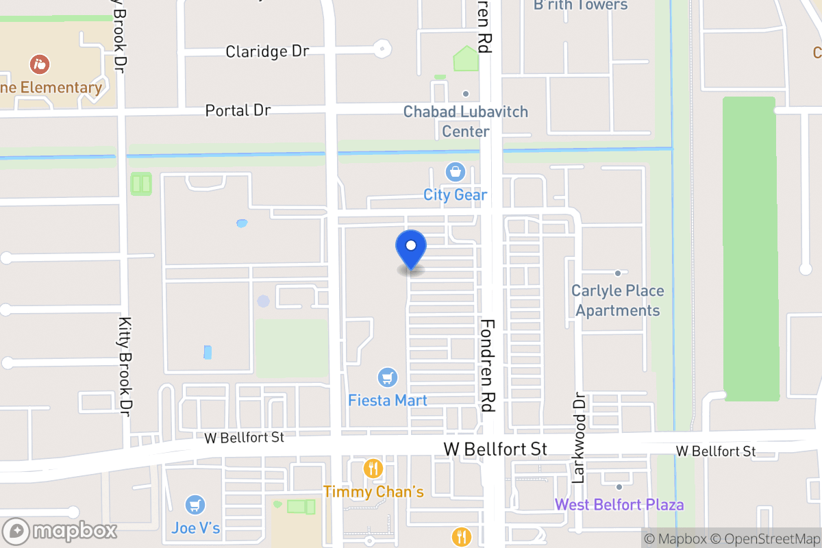 Map of 11110 Fondren Rd, Houston