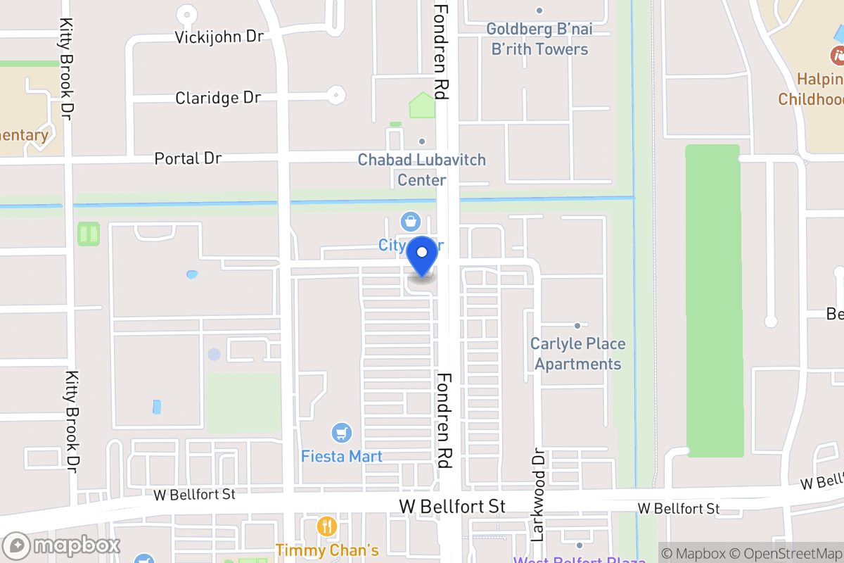 Map of 11102 Fondren Rd, Houston