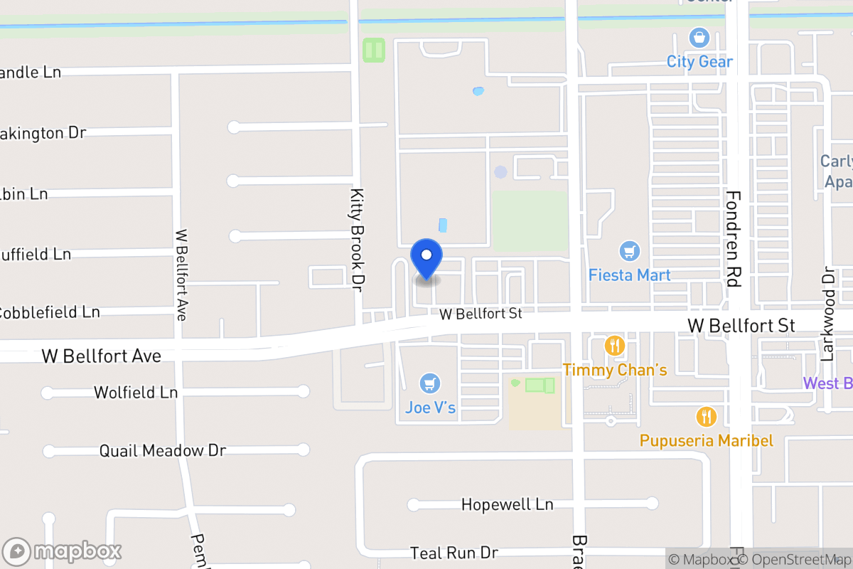 Map of W 7754 Bellfort St, Houston