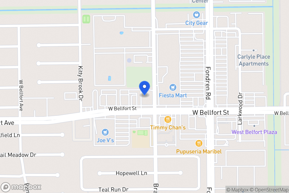 Map of W 7700 Bellfort St, Houston