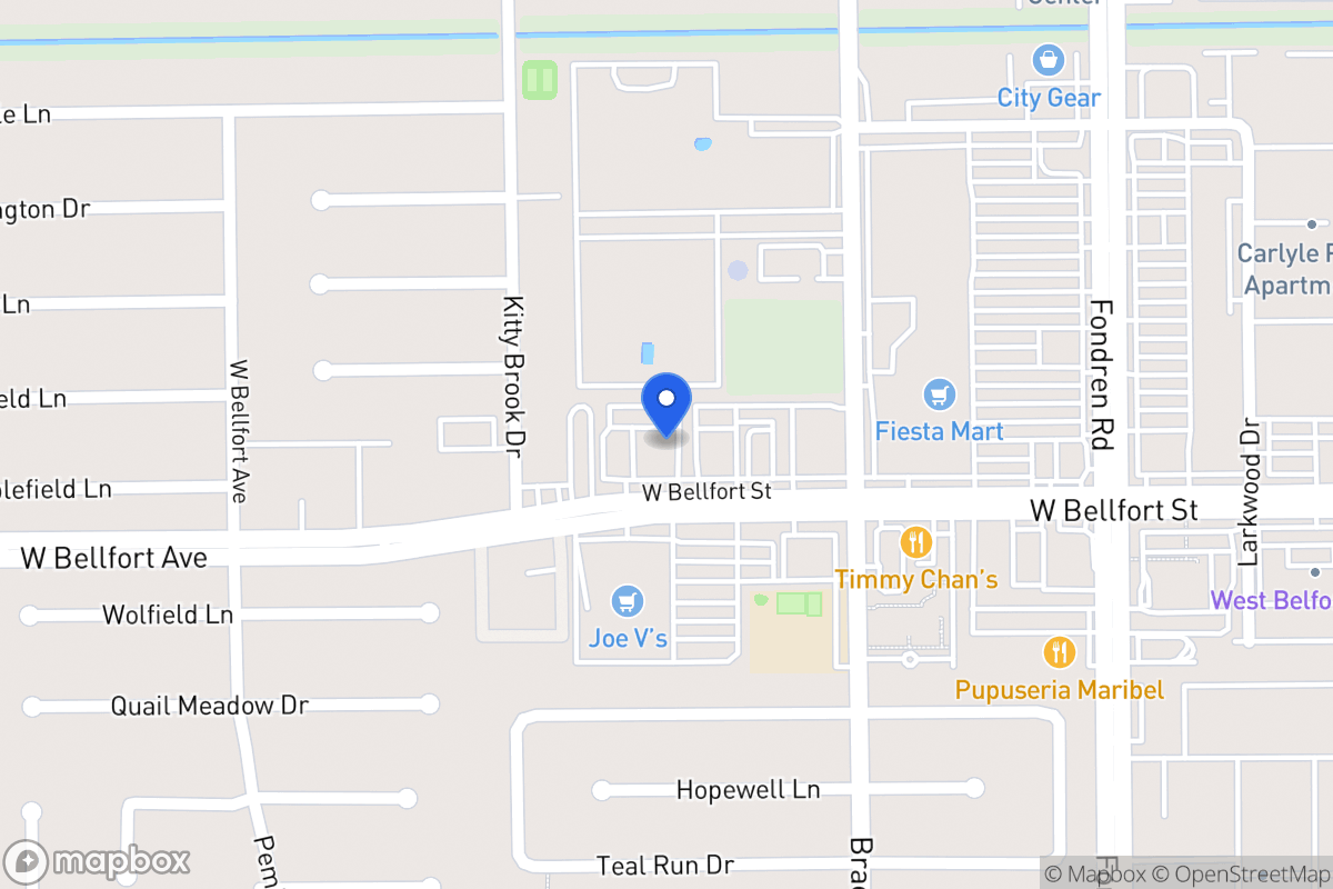 Map of W 7750 Bellfort St, Houston