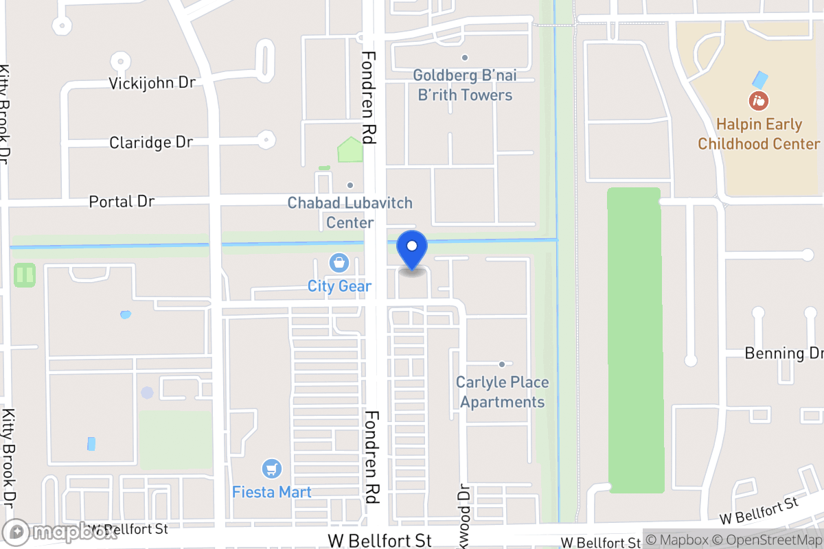 Map of 11095 Fondren Rd, Houston