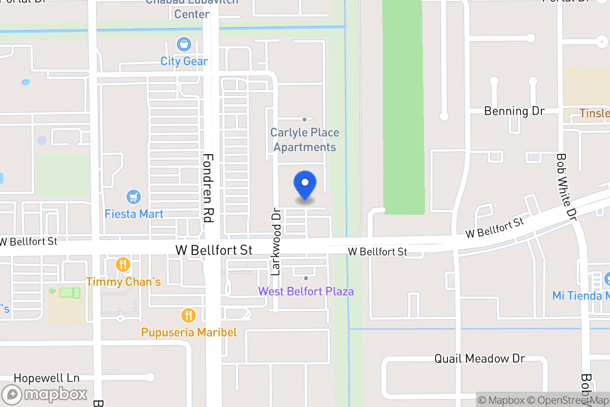 Map of W 6570 Bellfort St, Houston