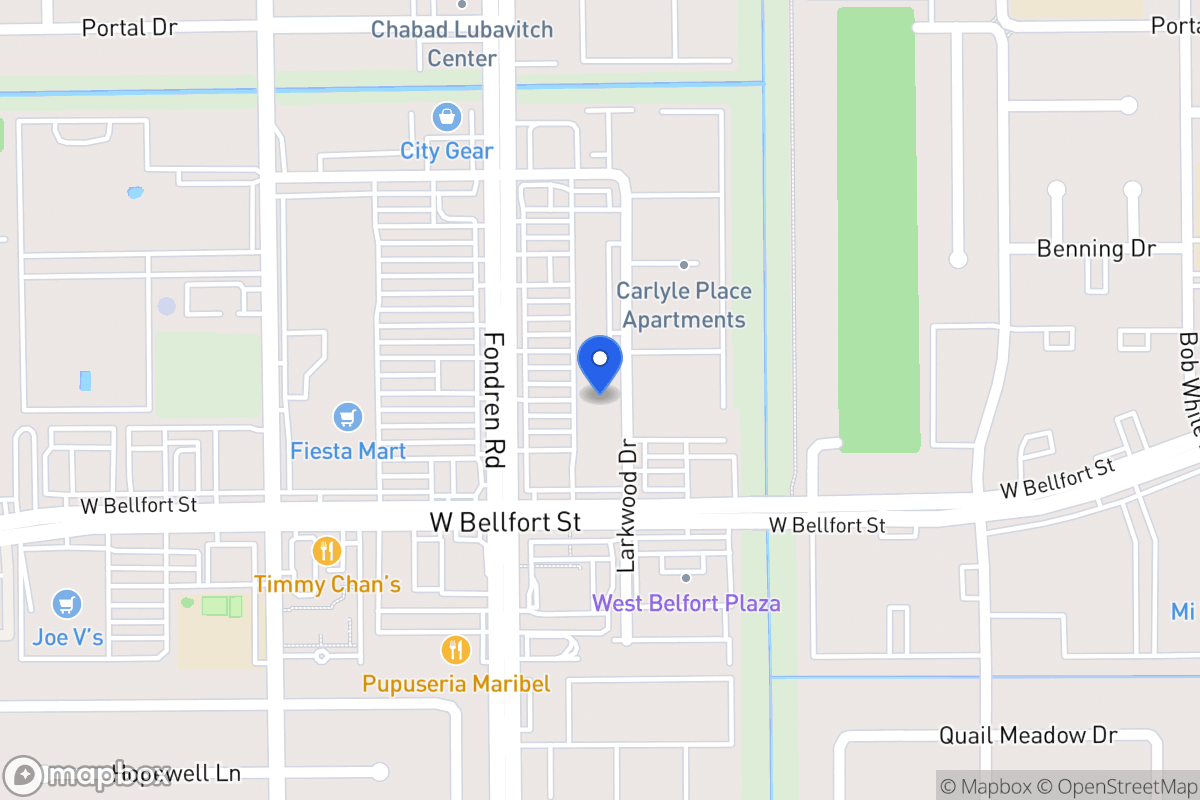 Map of 11255 Fondren Rd, Houston