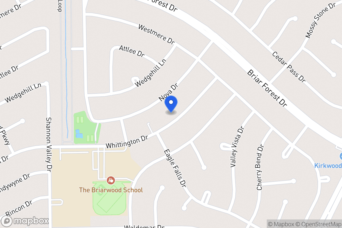 Map of 12020 Whittington Dr, Houston