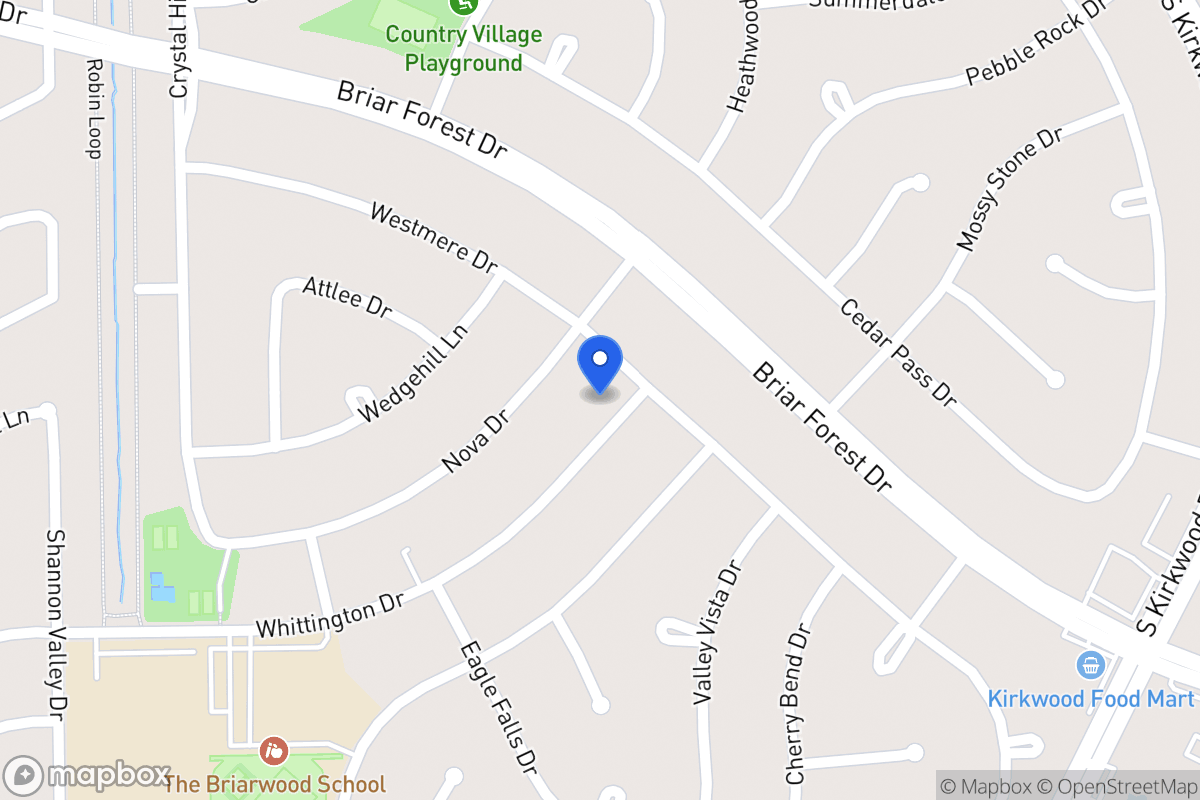 Map of 12004 Whittington Dr, Houston