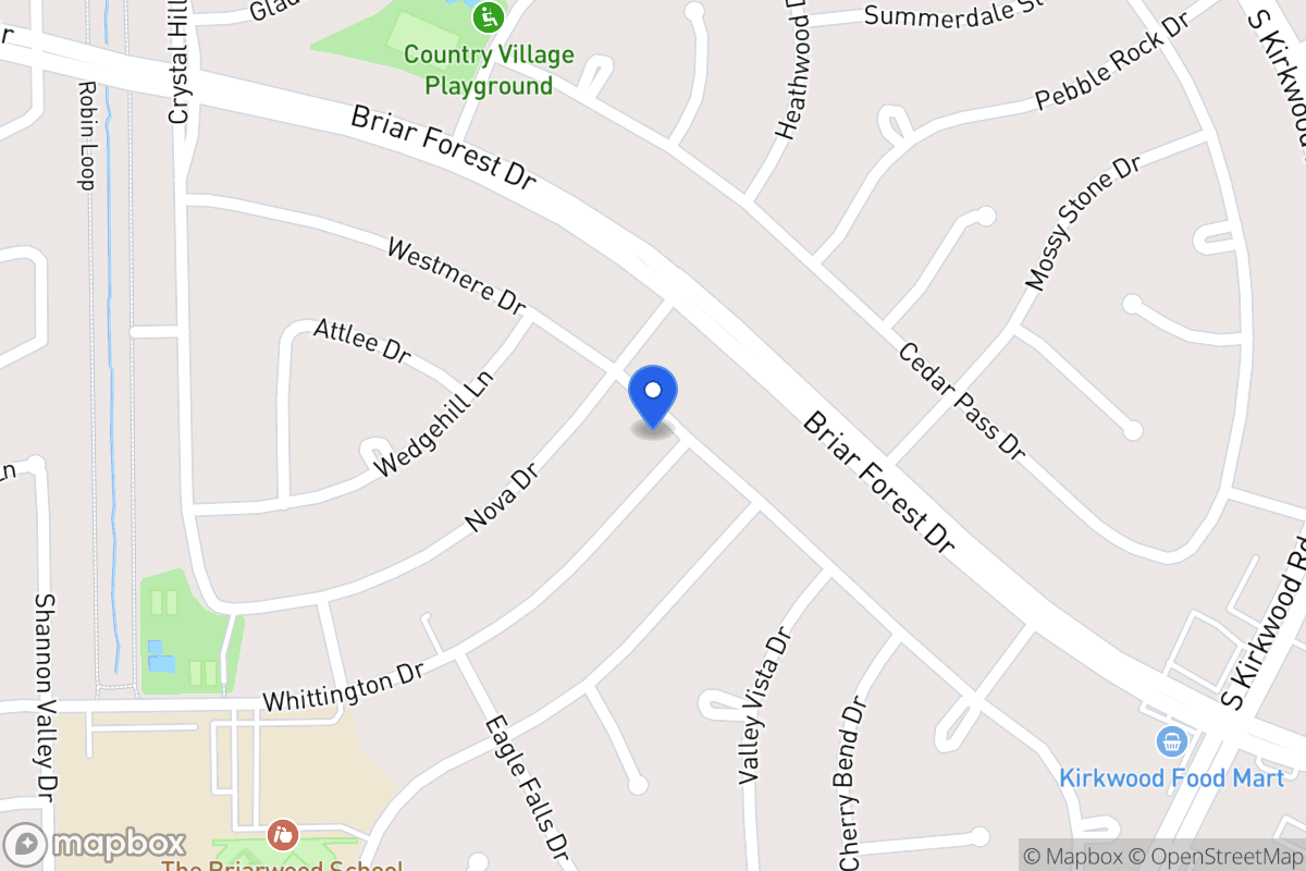 Map of 12002 Whittington Dr, Houston