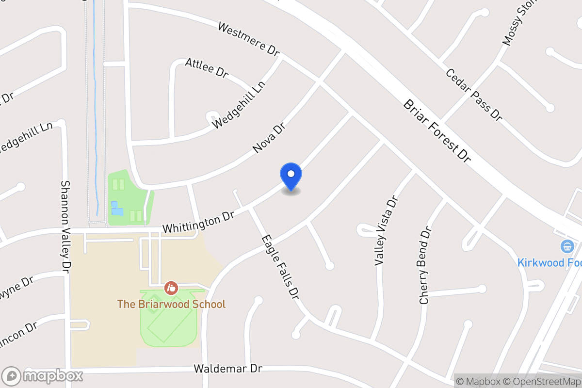 Map of 12021 Whittington Dr, Houston
