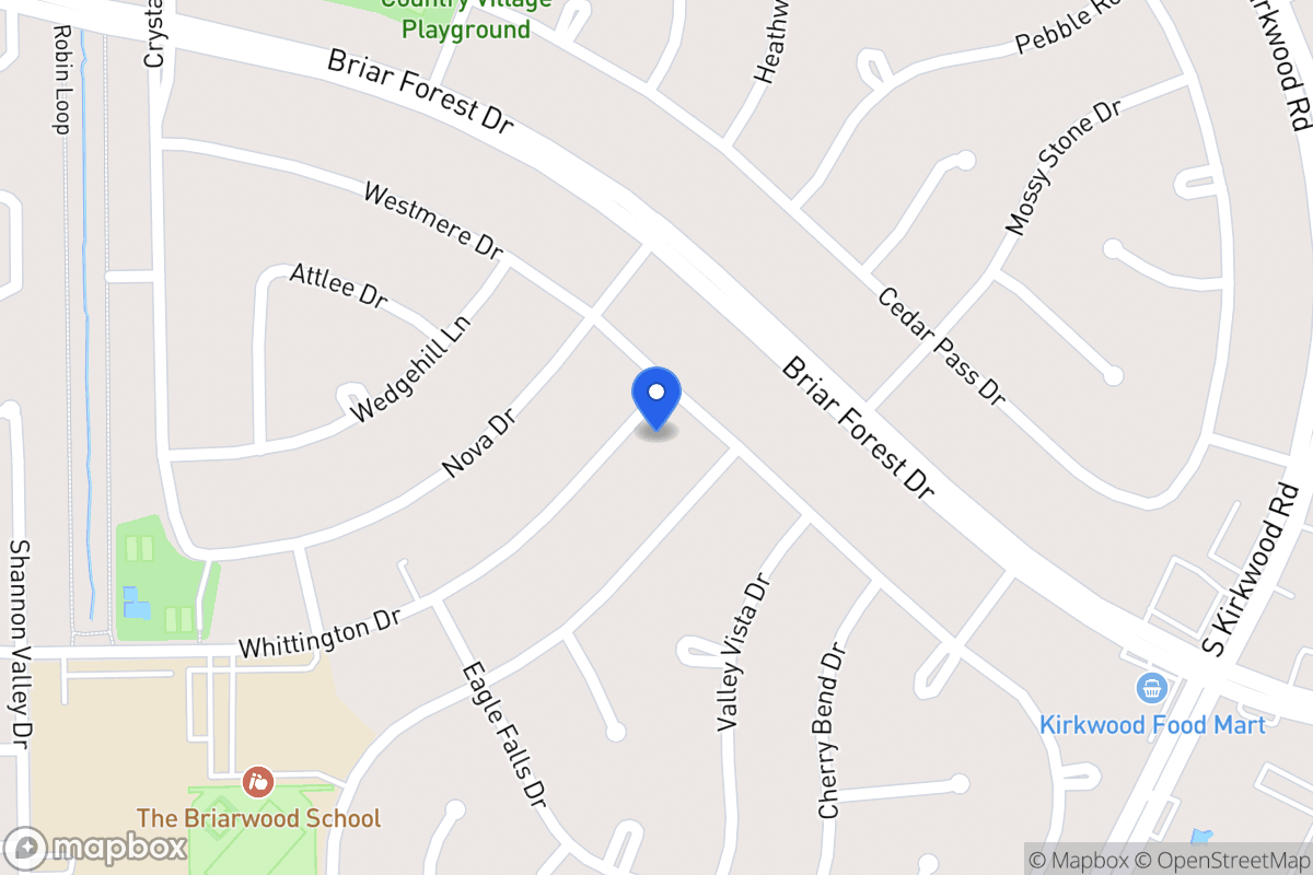 Map of 12005 Whittington Dr, Houston