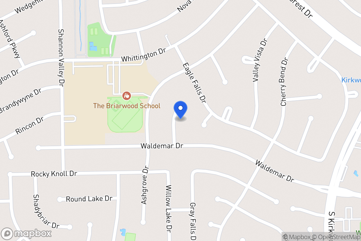 Map of 1923 Willowlake Dr, Houston