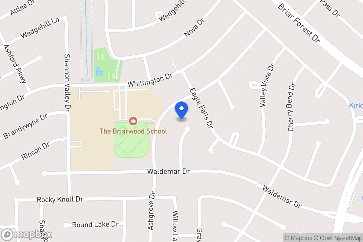 Map of 1906 Willowlake Dr, Houston