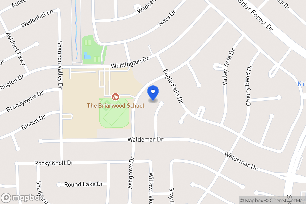 Map of 1910 Willowlake Dr, Houston
