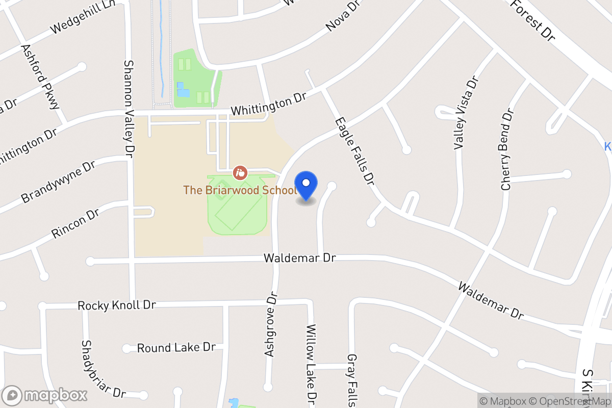 Map of 1918 Willowlake Dr, Houston