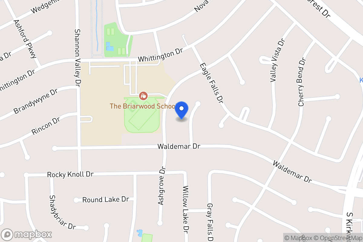 Map of 1922 Willowlake Dr, Houston