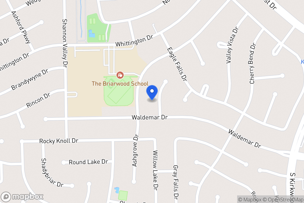 Map of 1926 Willowlake Dr, Houston