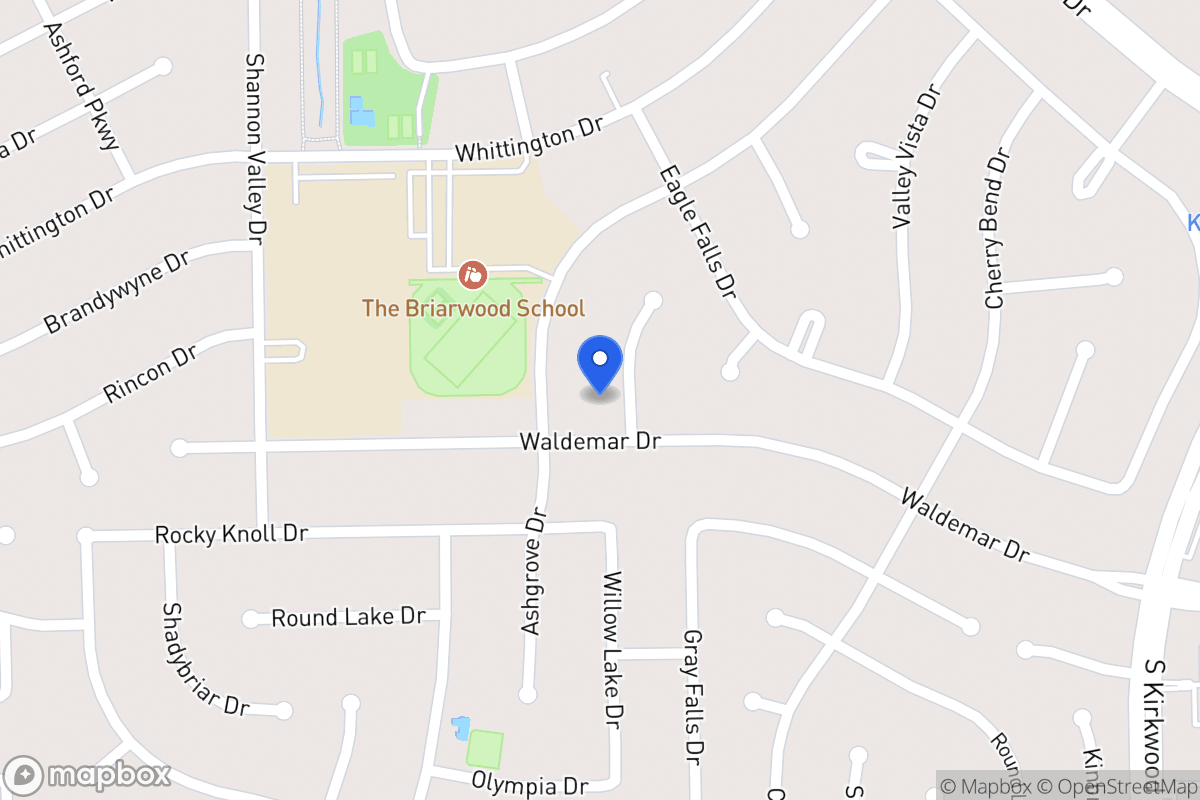 Map of 1930 Willowlake Dr, Houston
