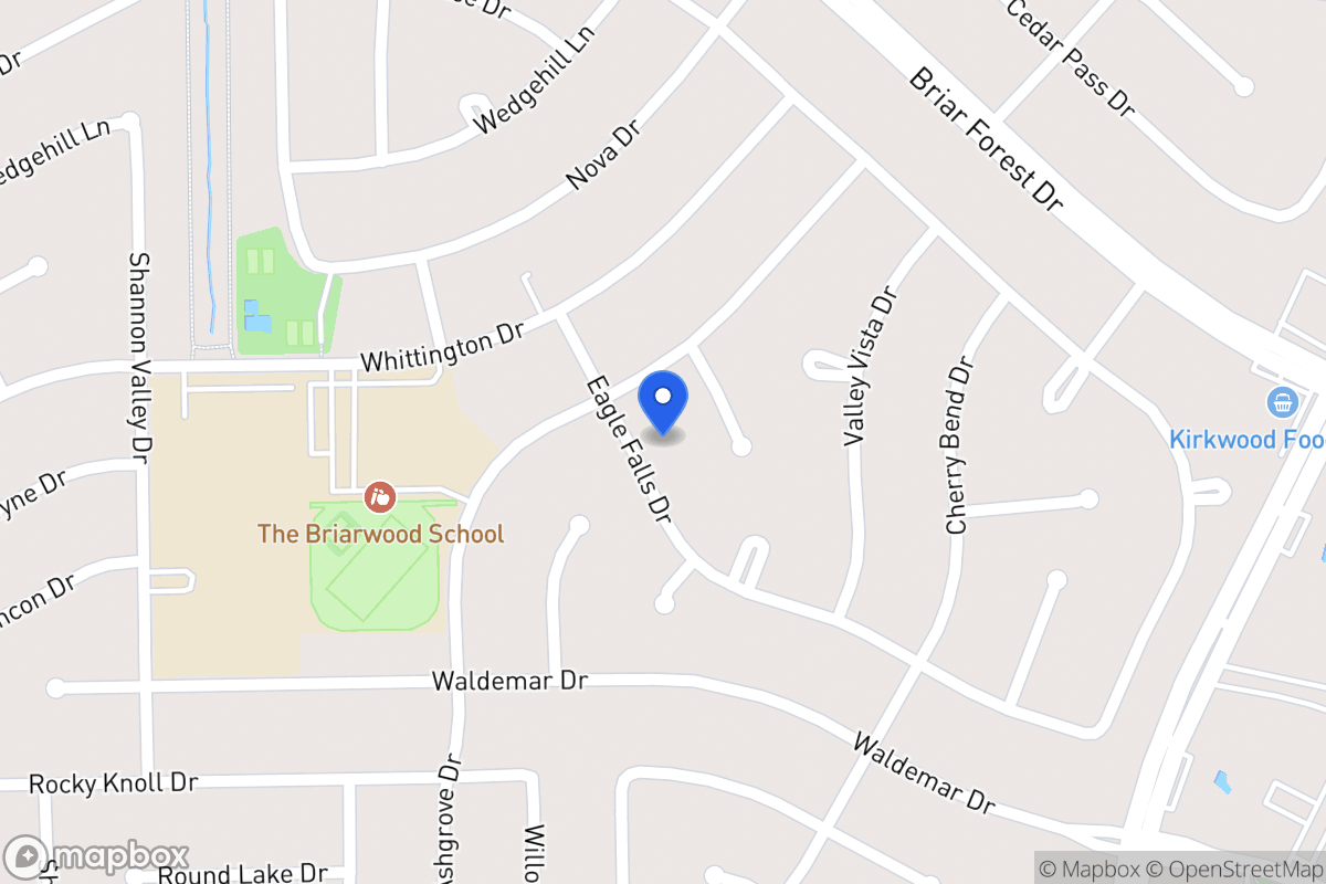 Map of 1823 Eagle Falls Dr, Houston