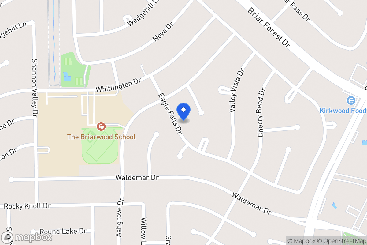 Map of 1831 Eagle Falls Dr, Houston