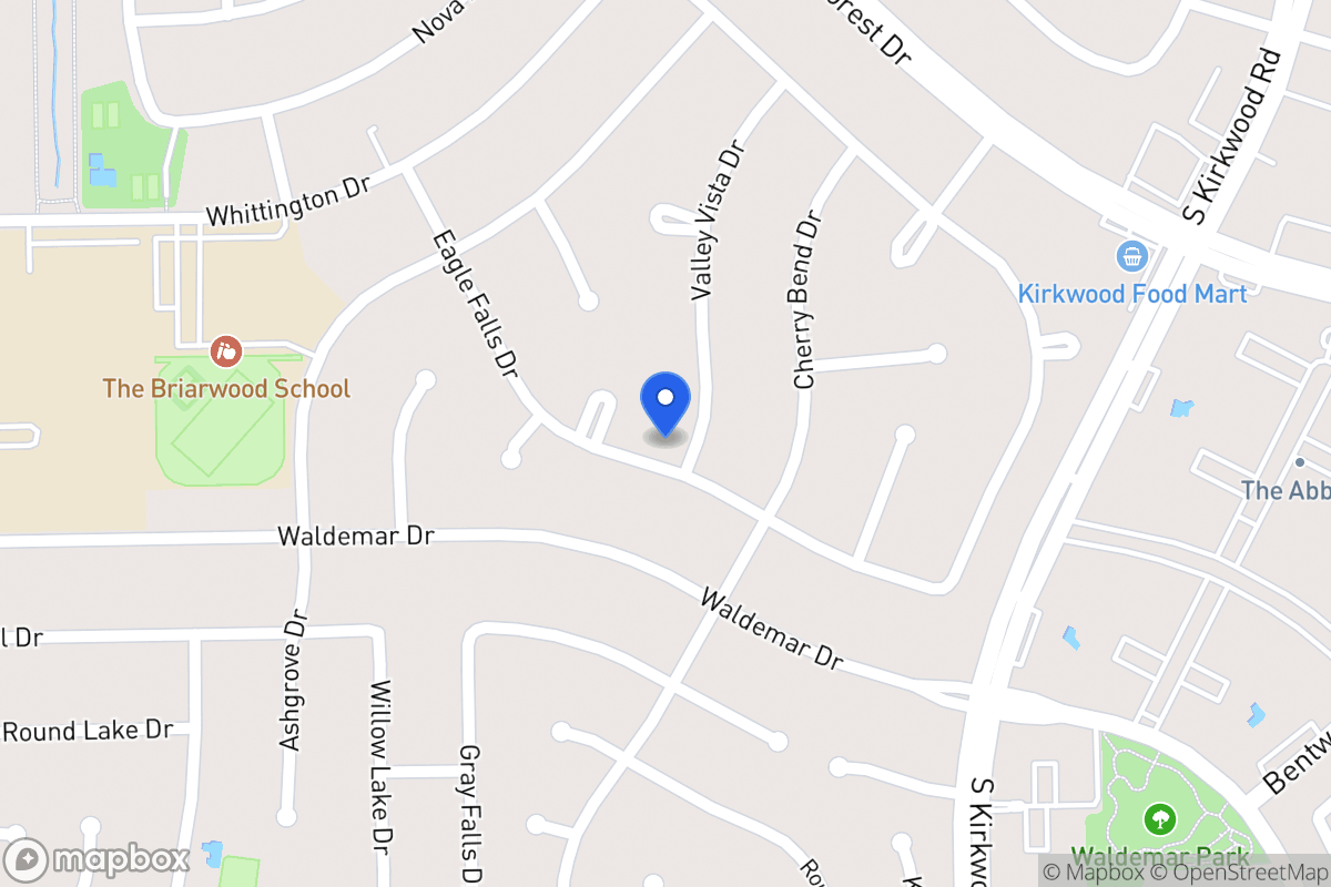 Map of 1822 Valley Vista Dr, Houston