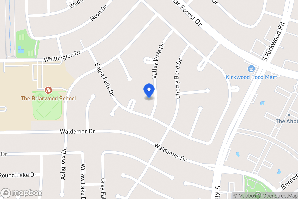 Map of 1814 Valley Vista Dr, Houston