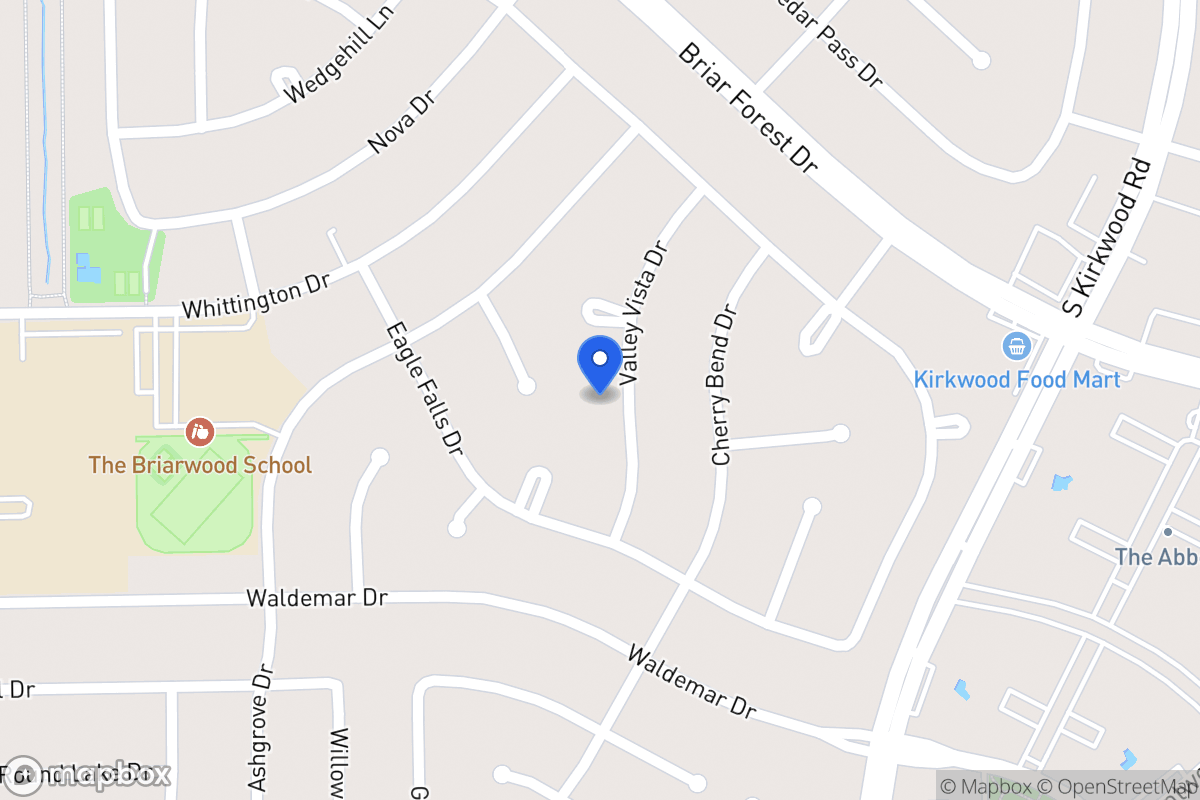 Map of 1738 Valley Vista Dr, Houston