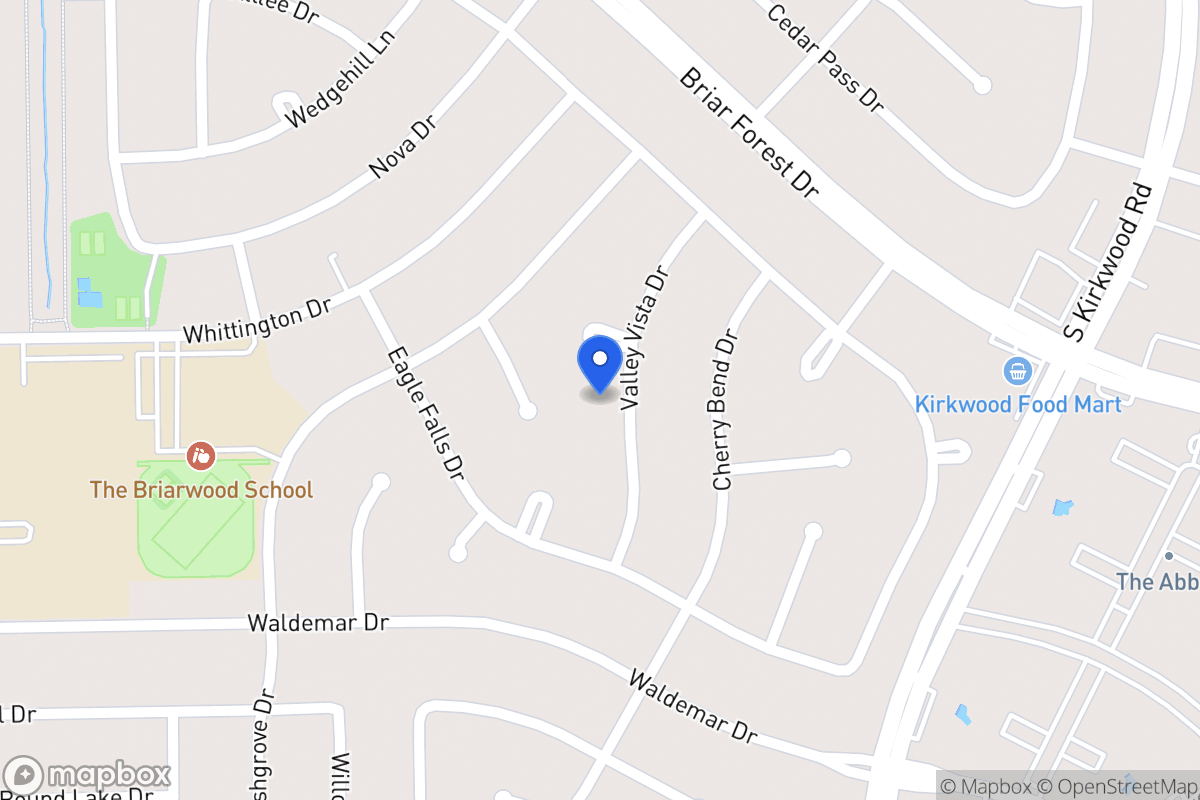 Map of 1734 Valley Vista Dr, Houston