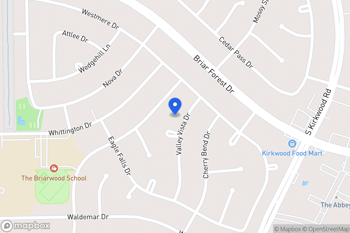 Map of 1718 Valley Vista Dr, Houston