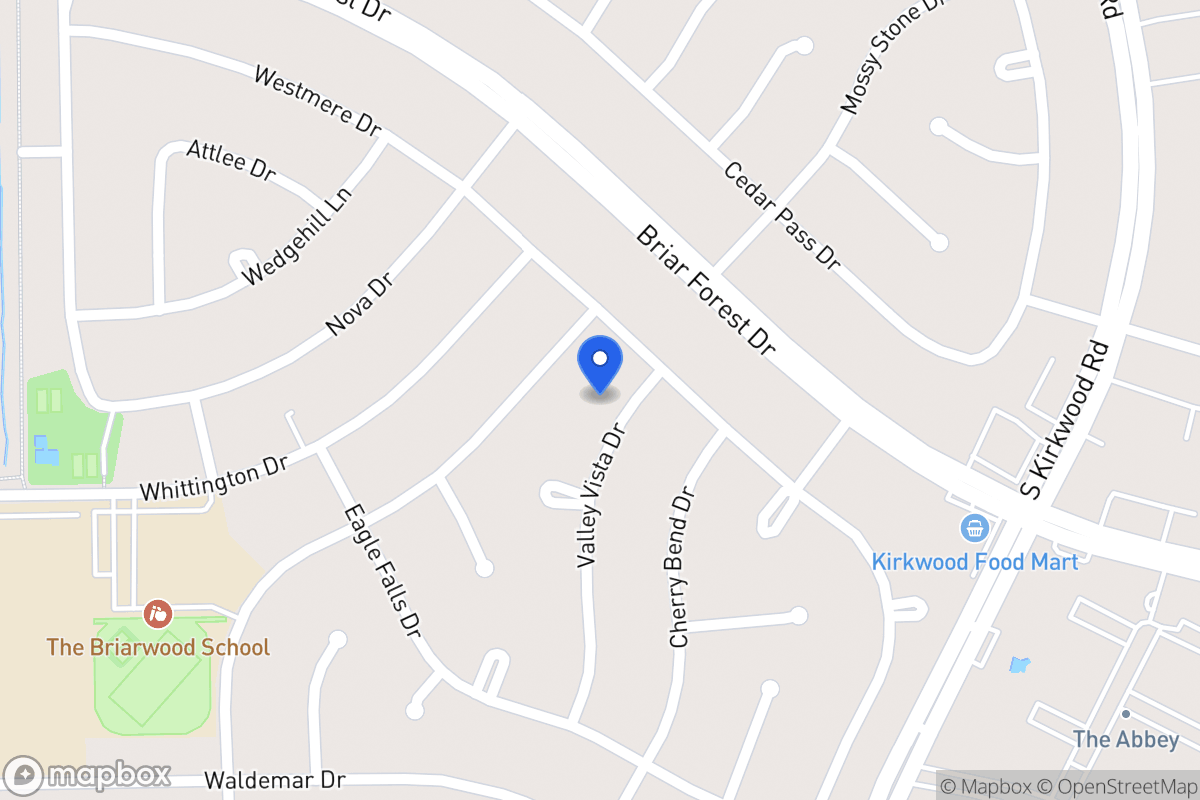 Map of 1710 Valley Vista Dr, Houston