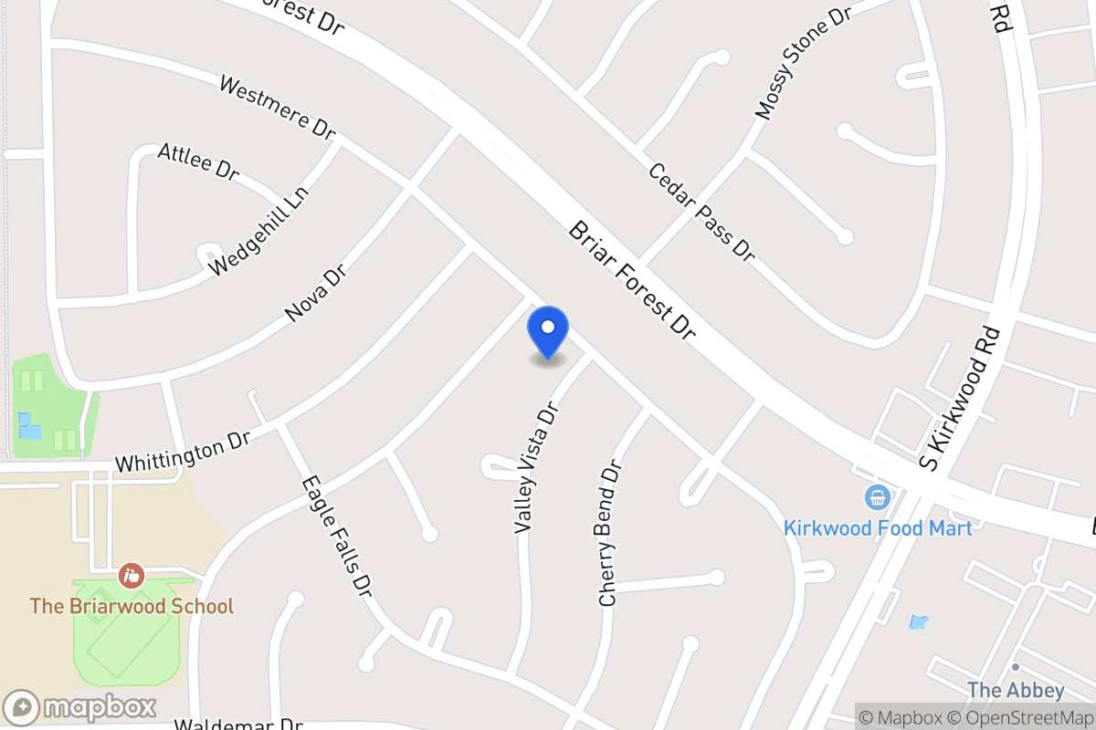 Map of 1706 Valley Vista Dr, Houston