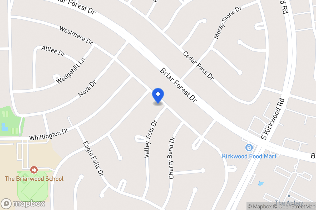 Map of 1702 Valley Vista Dr, Houston