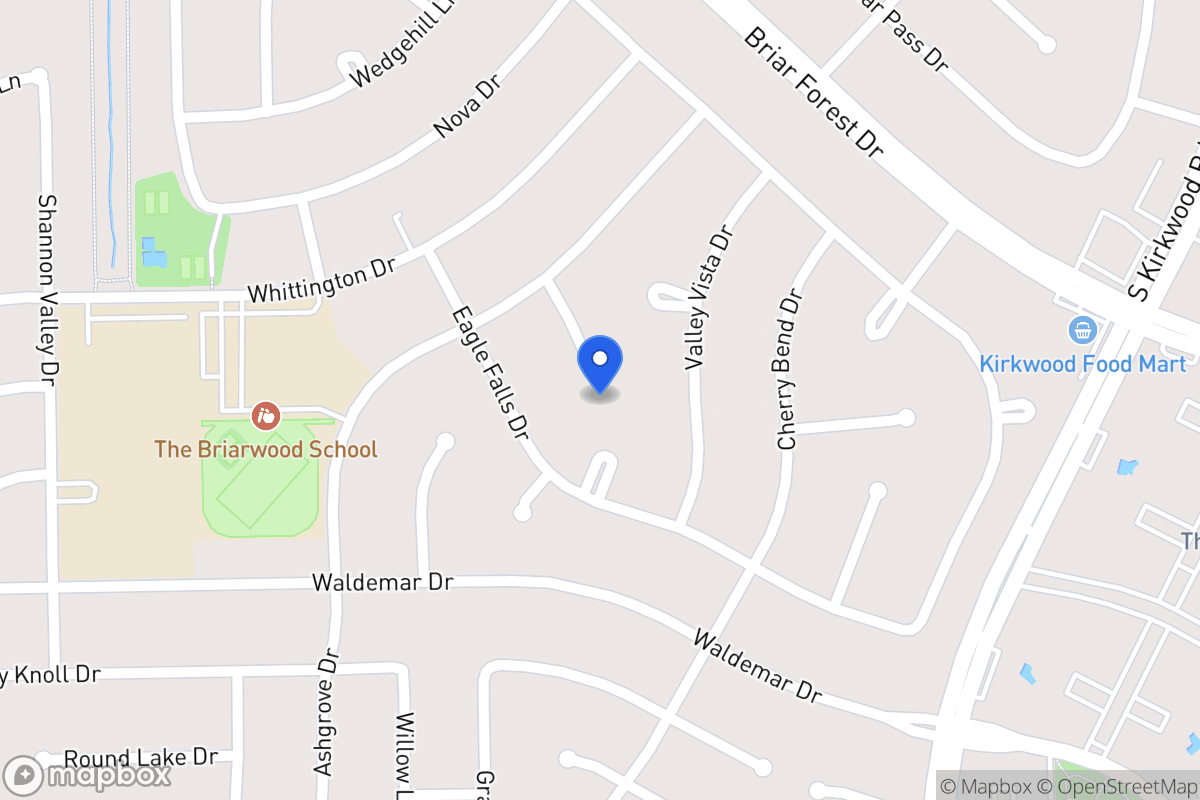 Map of 1822 Berryfield Dr, Houston