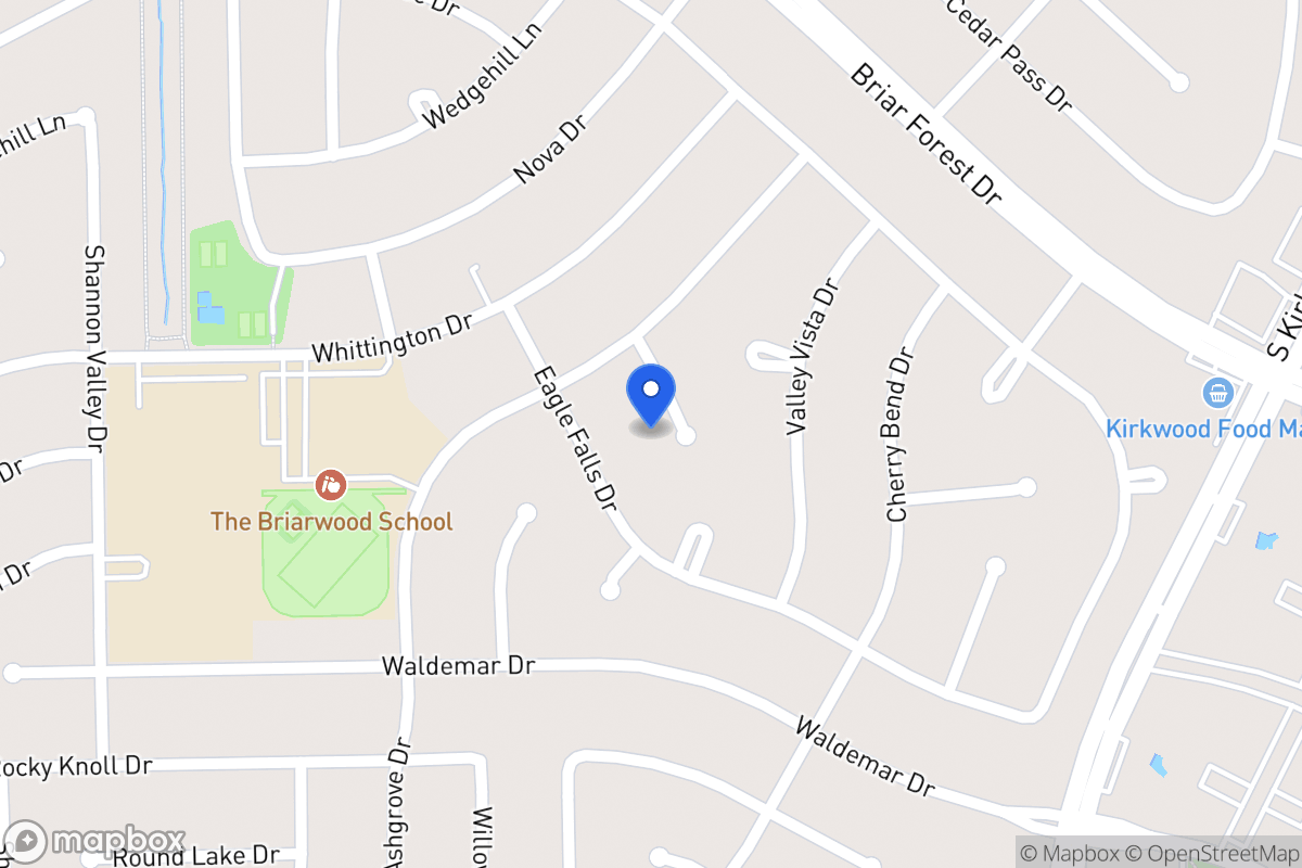 Map of 1814 Berryfield Dr, Houston