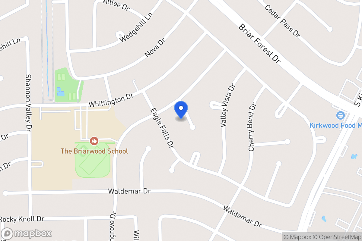 Map of 1810 Berryfield Dr, Houston