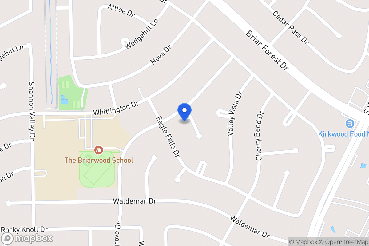 Map of 1806 Berryfield Dr, Houston