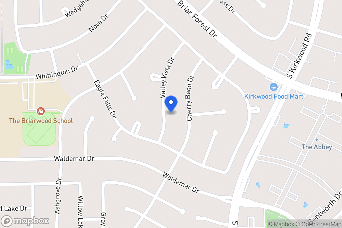 Map of 1807 Valley Vista Dr, Houston