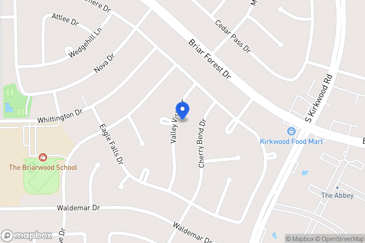 Map of 1723 Valley Vista Dr, Houston