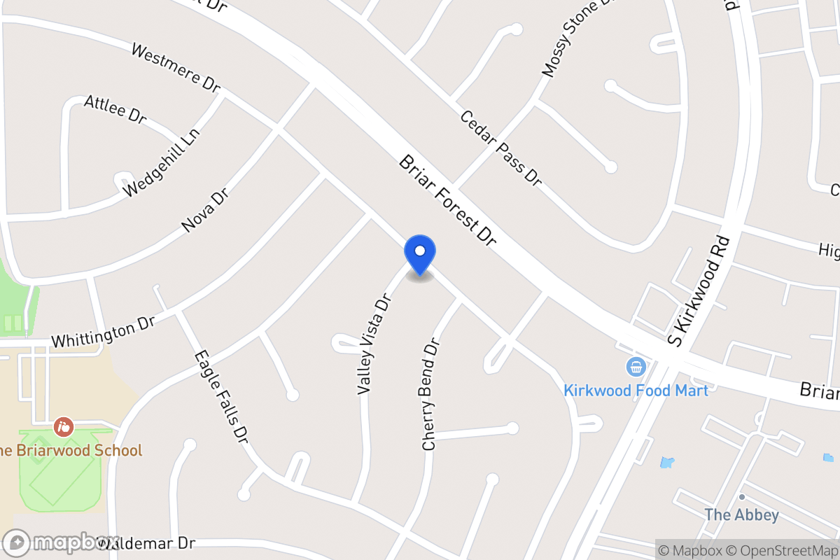 Map of 1703 Valley Vista Dr, Houston