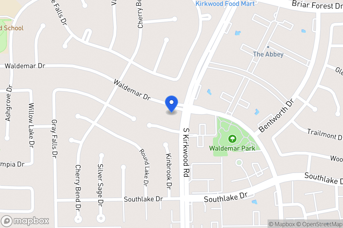 Map of 11907 Waldemar Dr, Houston